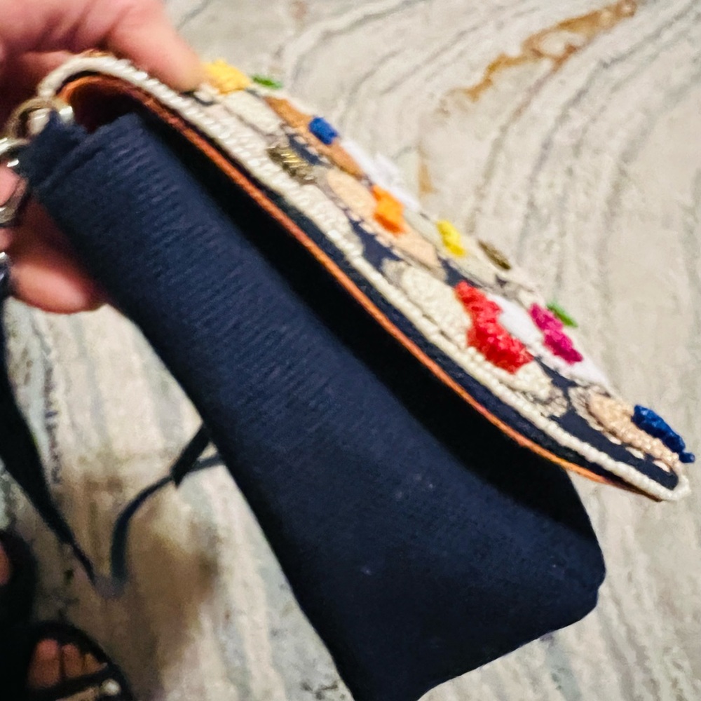 Chico's Black Crossbody Bag with Colorful Beadwork - Picture 4 of 8